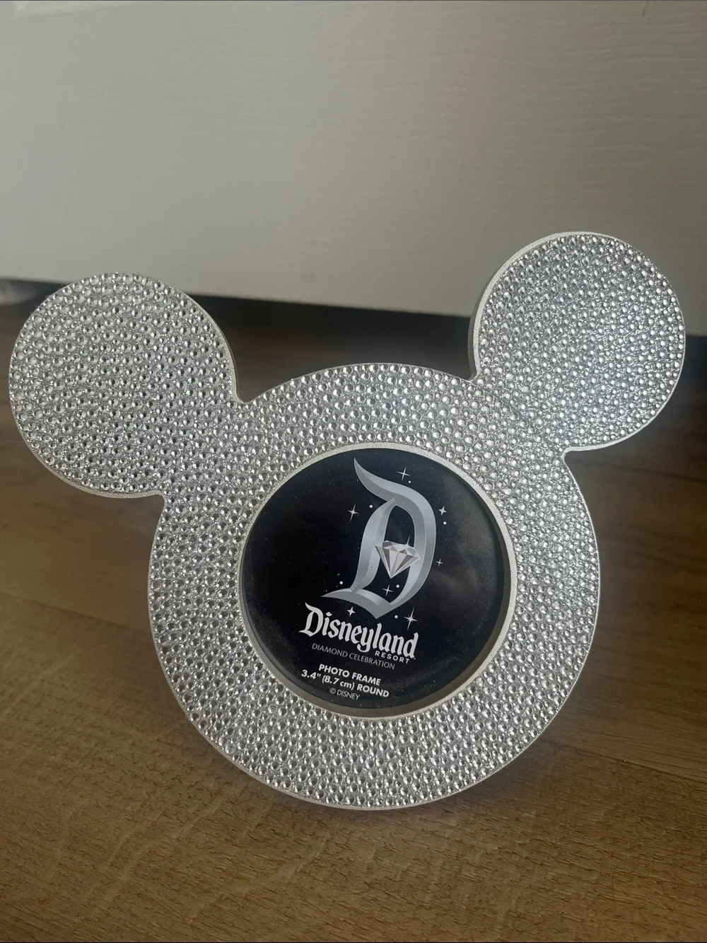 Disneyland Rhinestone Silver Mickey Ear Photo Frame Travel Souvenir Cute Gift